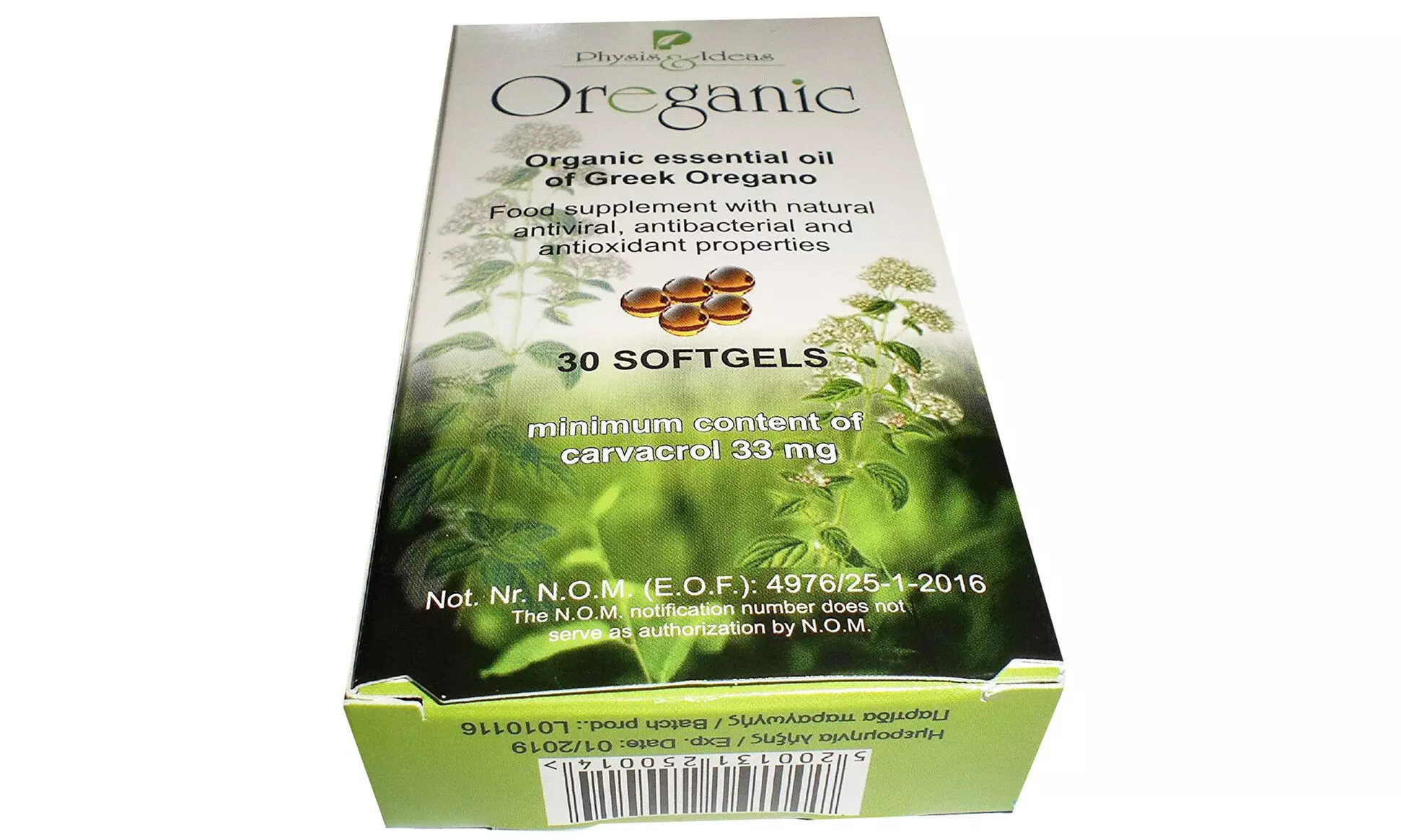 New Organic Oregano Oil Capsules Blister - 30 Softgels Hygiene Pack  - Second Medium