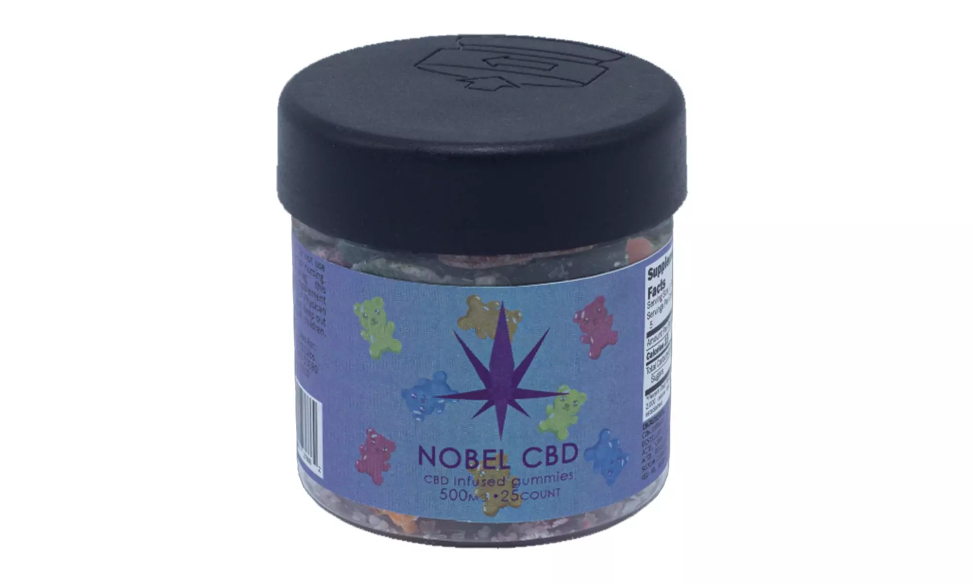 Hemp Gummies Nobel CBD 5 Count 20 mg Each In Jar - Second Medium