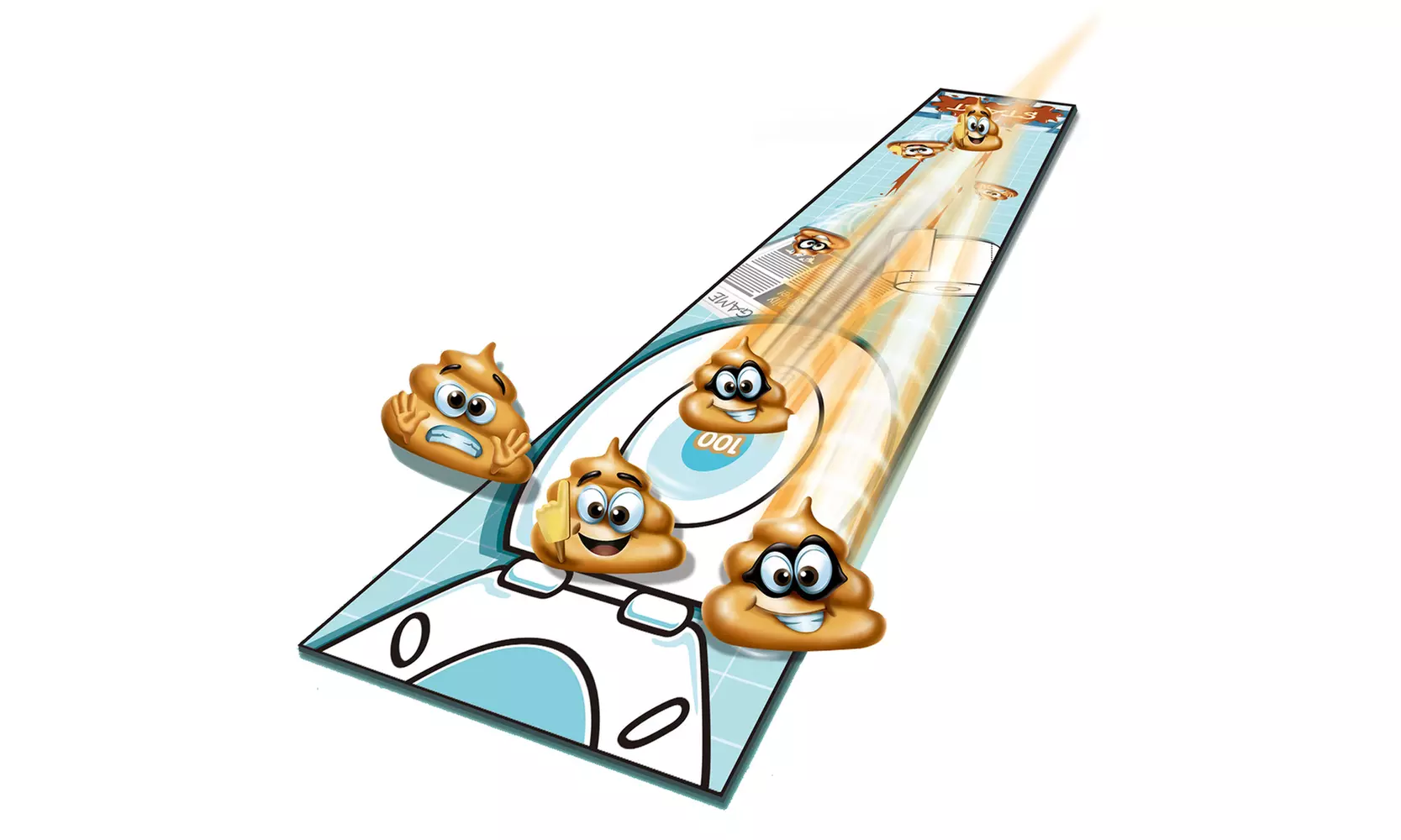 Poo Curling Game Set a Shuffleboard Game - Second Medium
