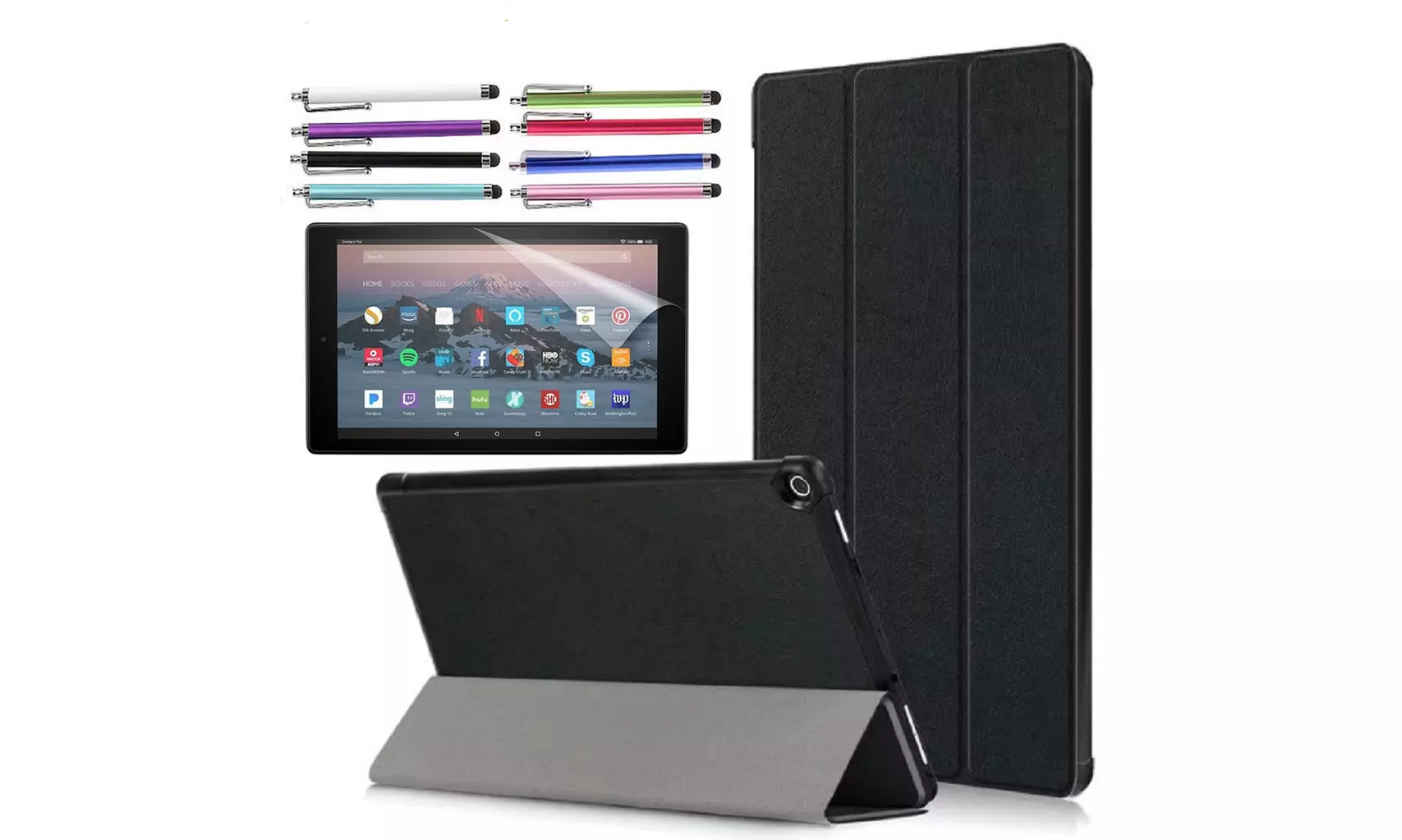 Lightweight Tri-Fold Case Cover For Amazon Fire HD 10 (2019/2017 Released) - Primary Image