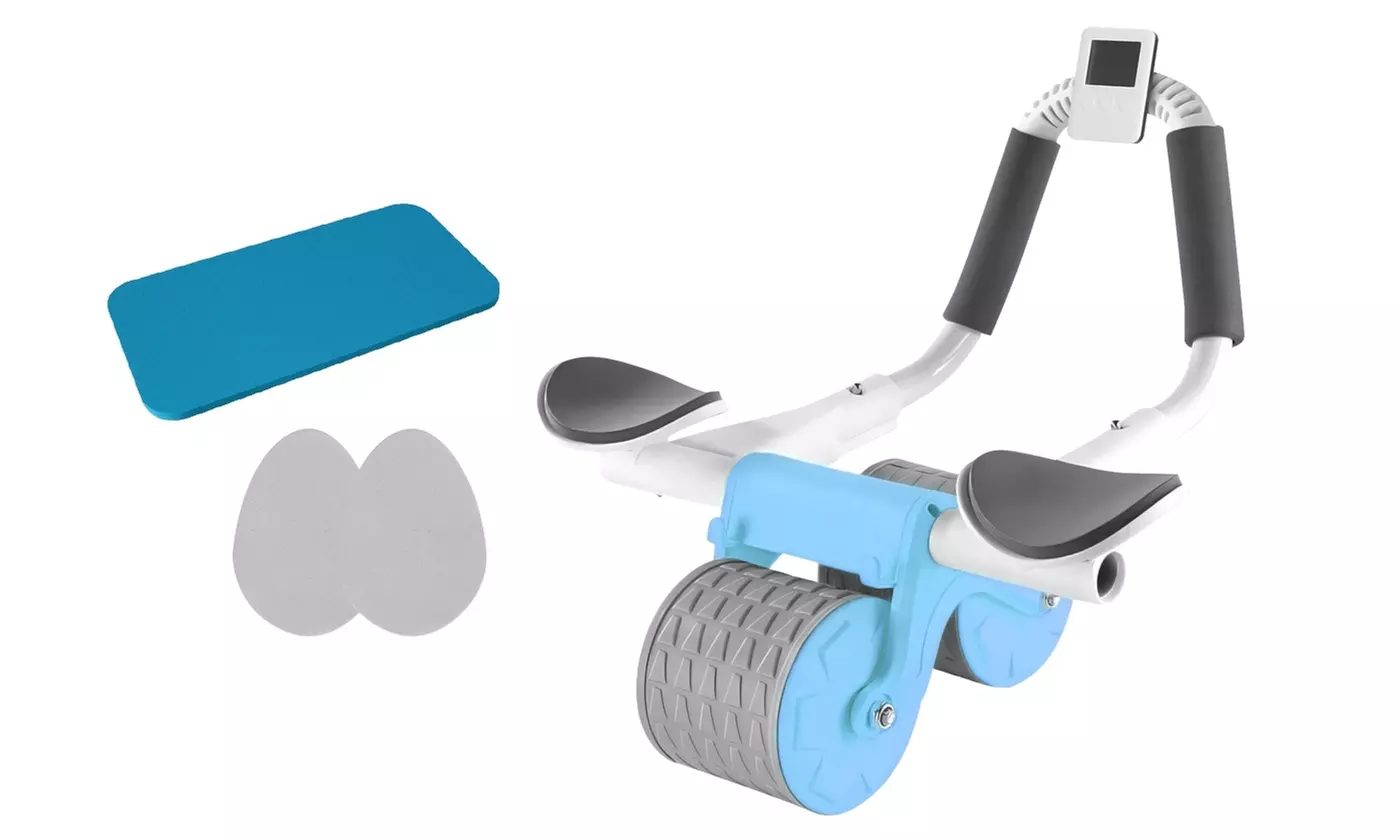 iMounTEK Ab Roller Wheel with Timer & Knee Mat Automatic Rebound Abdominal Wheel