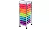 Costway 10 Drawers Rolling Organizer Cart Craft Utility Mobile Trolley Chrome 