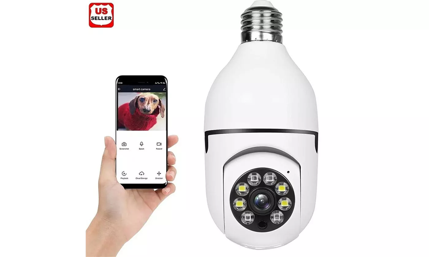 1080P IP E27 Light Bulb Camera Wi-Fi IR Night Smart Home Wireless Security - Primary Image