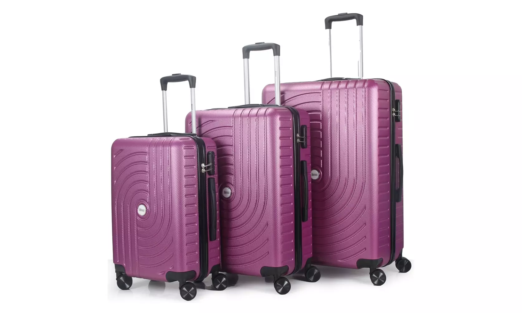 3-Piece Hardside Luggage Set with 360 Dual Spinner Wheels and Combo Lock