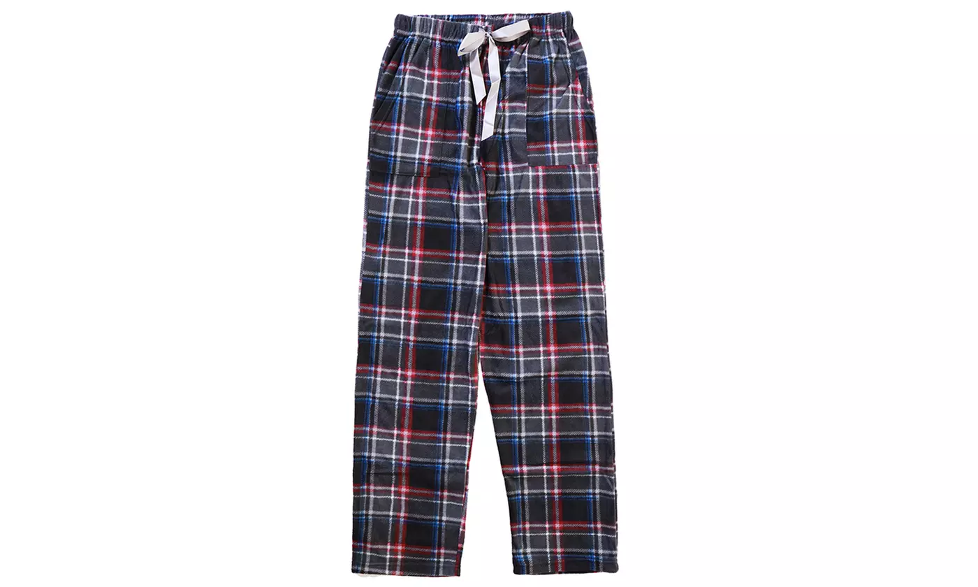 Men's COZY Fleece Pajama Pants with Pockets (1 OR 3-Pack Options)