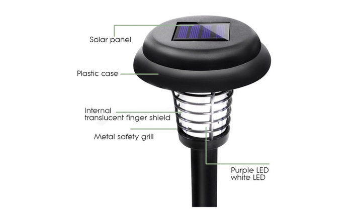 Solar Powered Led Light Pest Bug Zapper Insect Mosquito Lamp Solar Powered Led Light Pest Bug Zapper Insect Mosquito Lamp