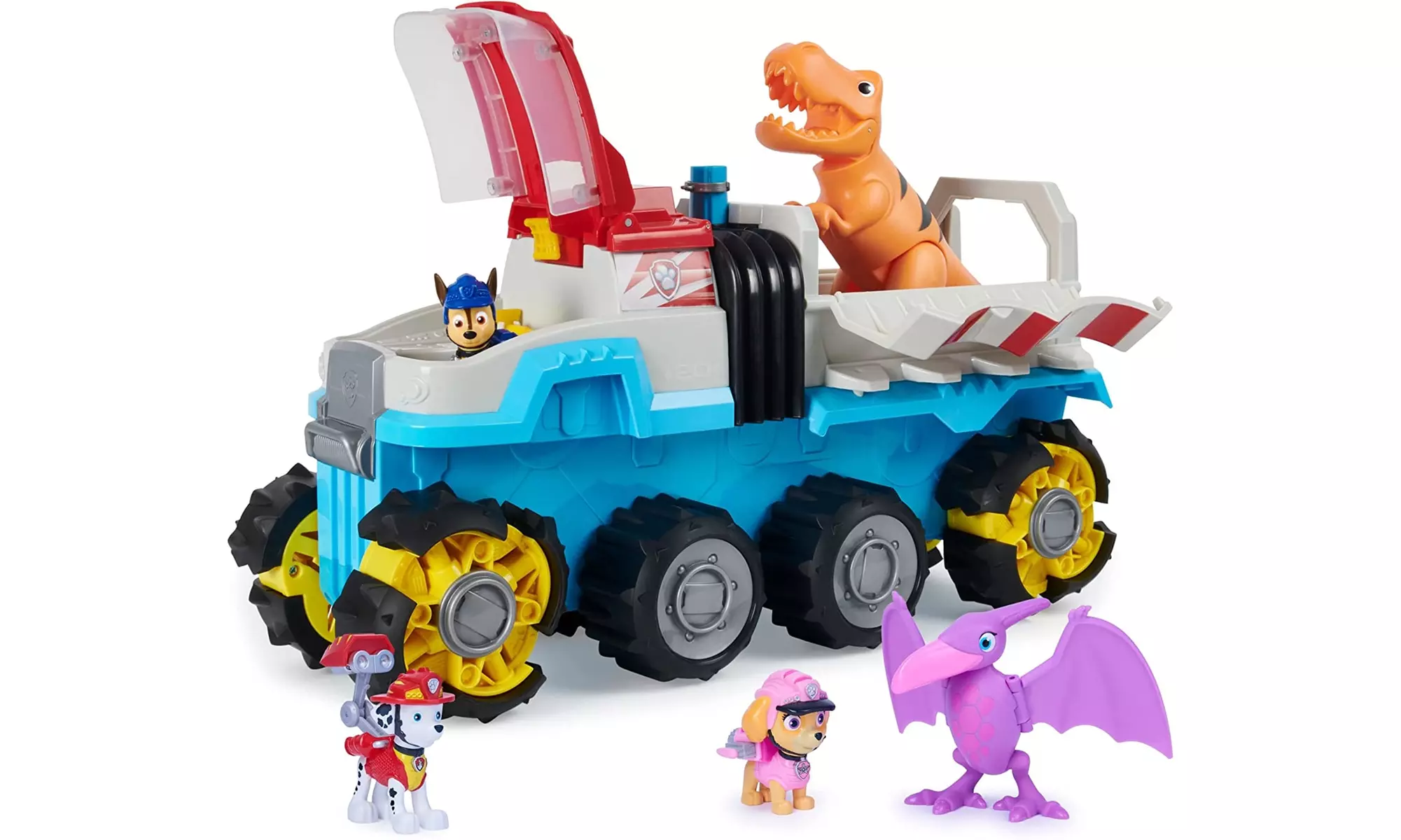 Paw Patrol Dino Patroller Motorized Vehicle w/3  Action Figures & 2 Dinosaur Toy - Second Medium