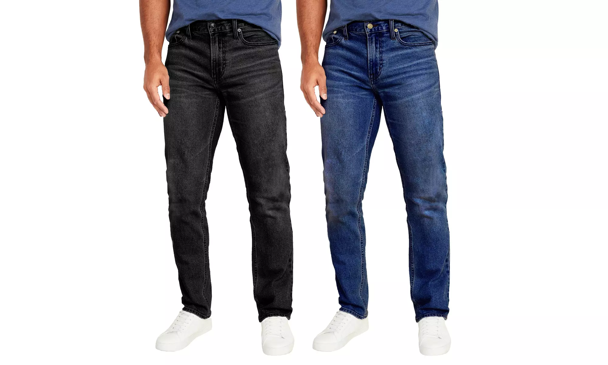 2-Pack Men's Flex Stretch Slim Straight Jeans (31" Inseam)