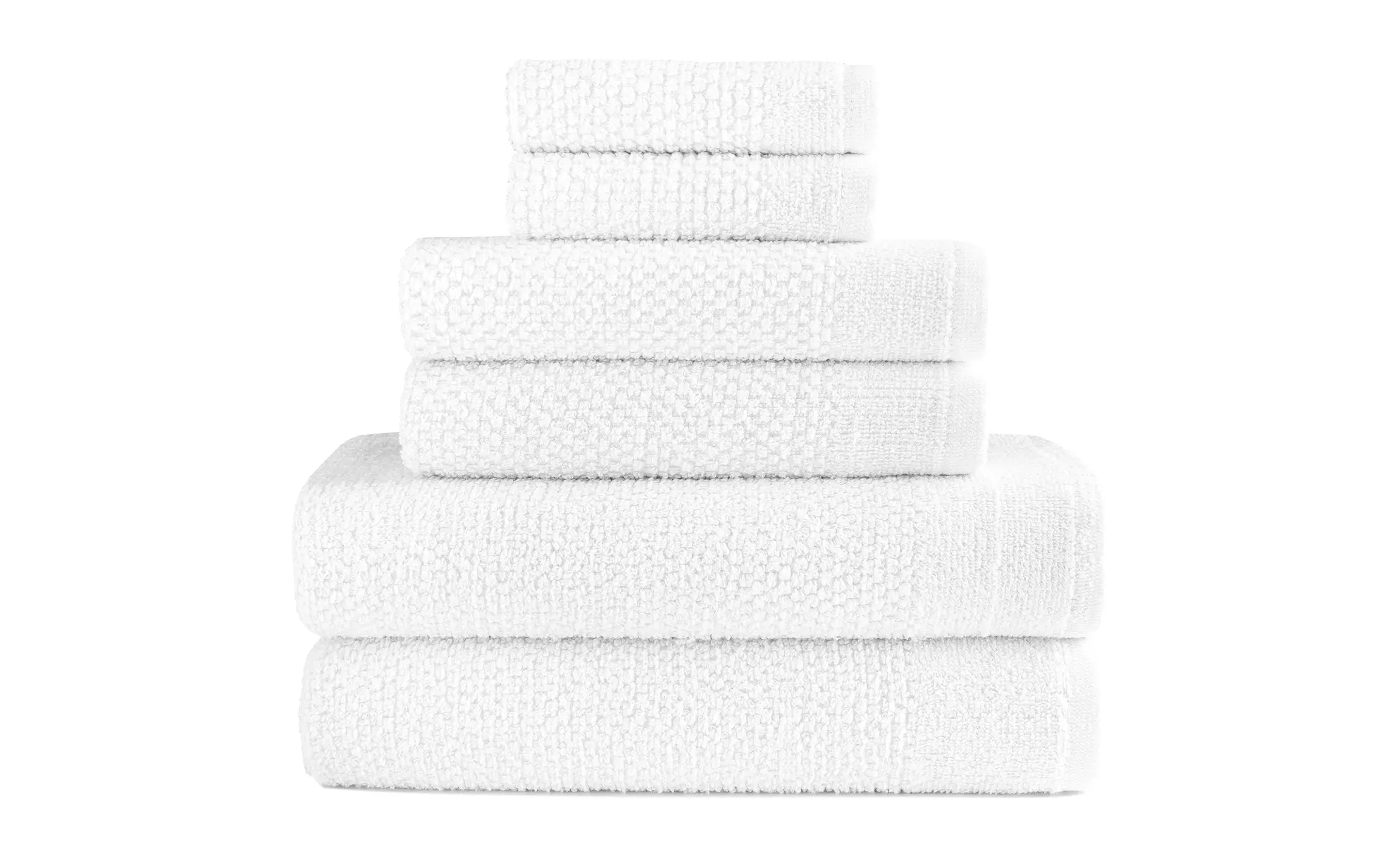 Dan River 6 Piece Popcorn Cotton Bath Towel Set