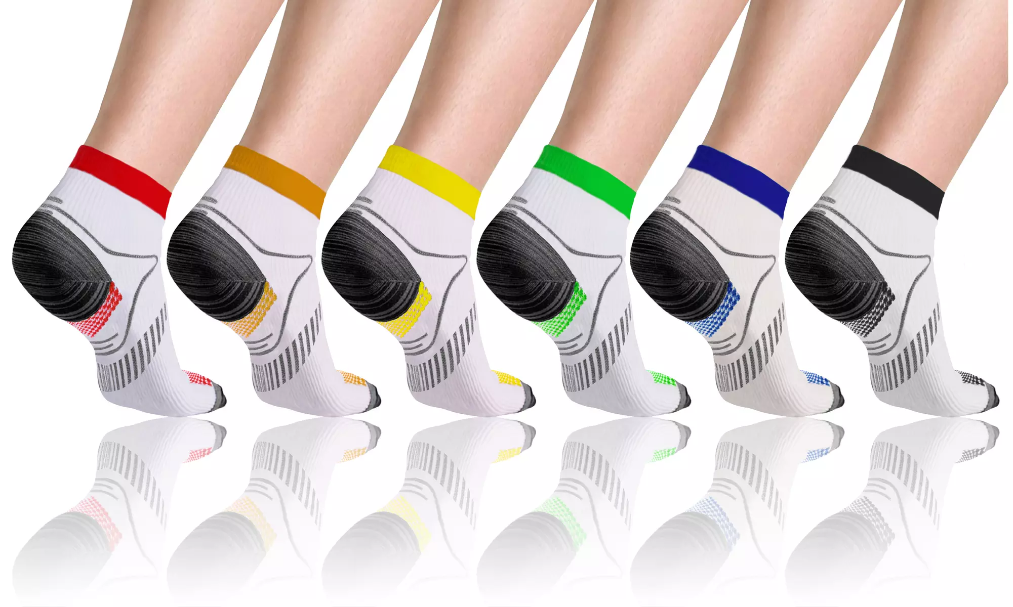 Ankle-Length Graduated Compression Socks (6-Pack) - Primary Image