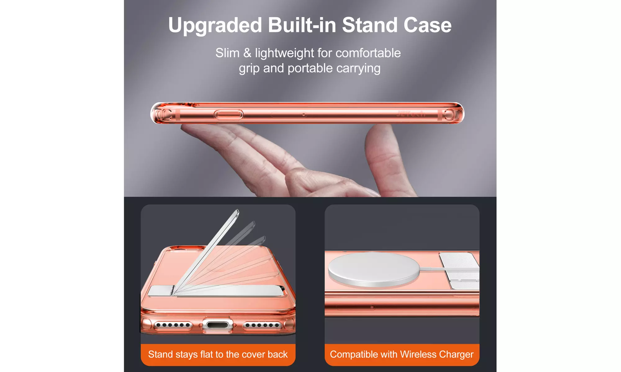 3-Way Metal Kickstand Case for Apple iPhone SE 3/2, iPhone 8/7, Bumper Cover