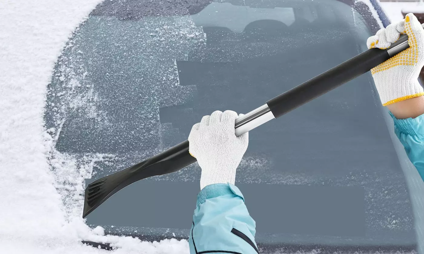 iMounTEK Extendable Snow Brush and Ice Scraper with Pivoting Head