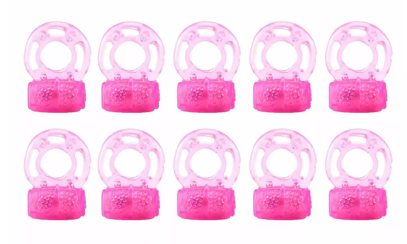 Waterproof Silicone Vibrating Penis Ring(5- or 10-Pack) - Primary Image