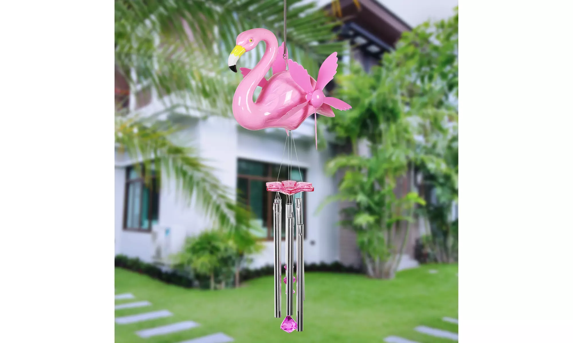 Exhart Metallic Whirligigs Spinning Windchime, 24 Inches - Primary Image