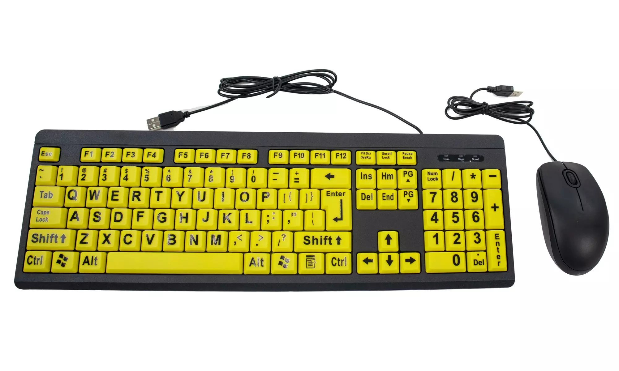 Big Bright EZ See Keyboard High Contrast Large Print Visually Impaired Mouse - Primary Image