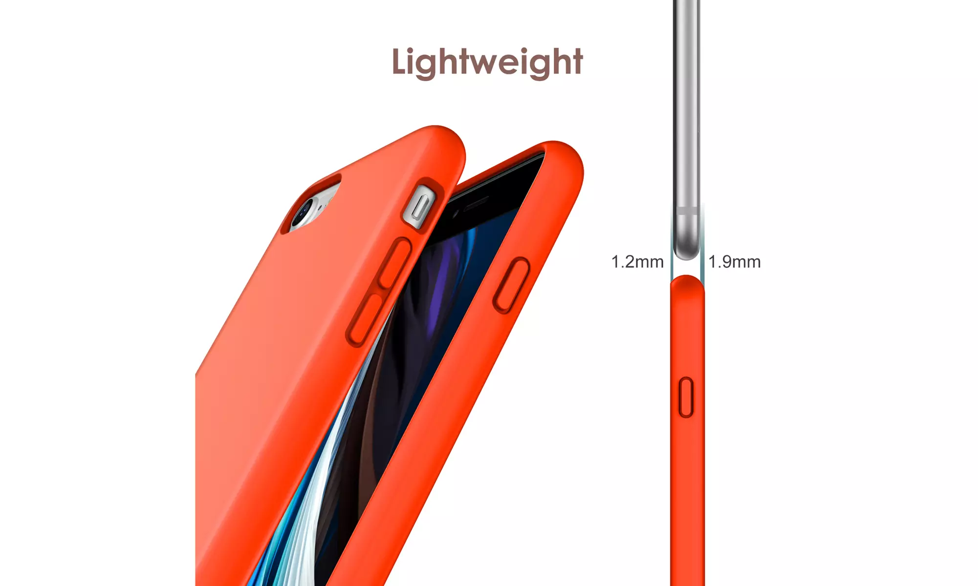 Silicone Case for iPhone 7/8, iPhone SE 3/2, Silky-Soft Touch Shockproof Case