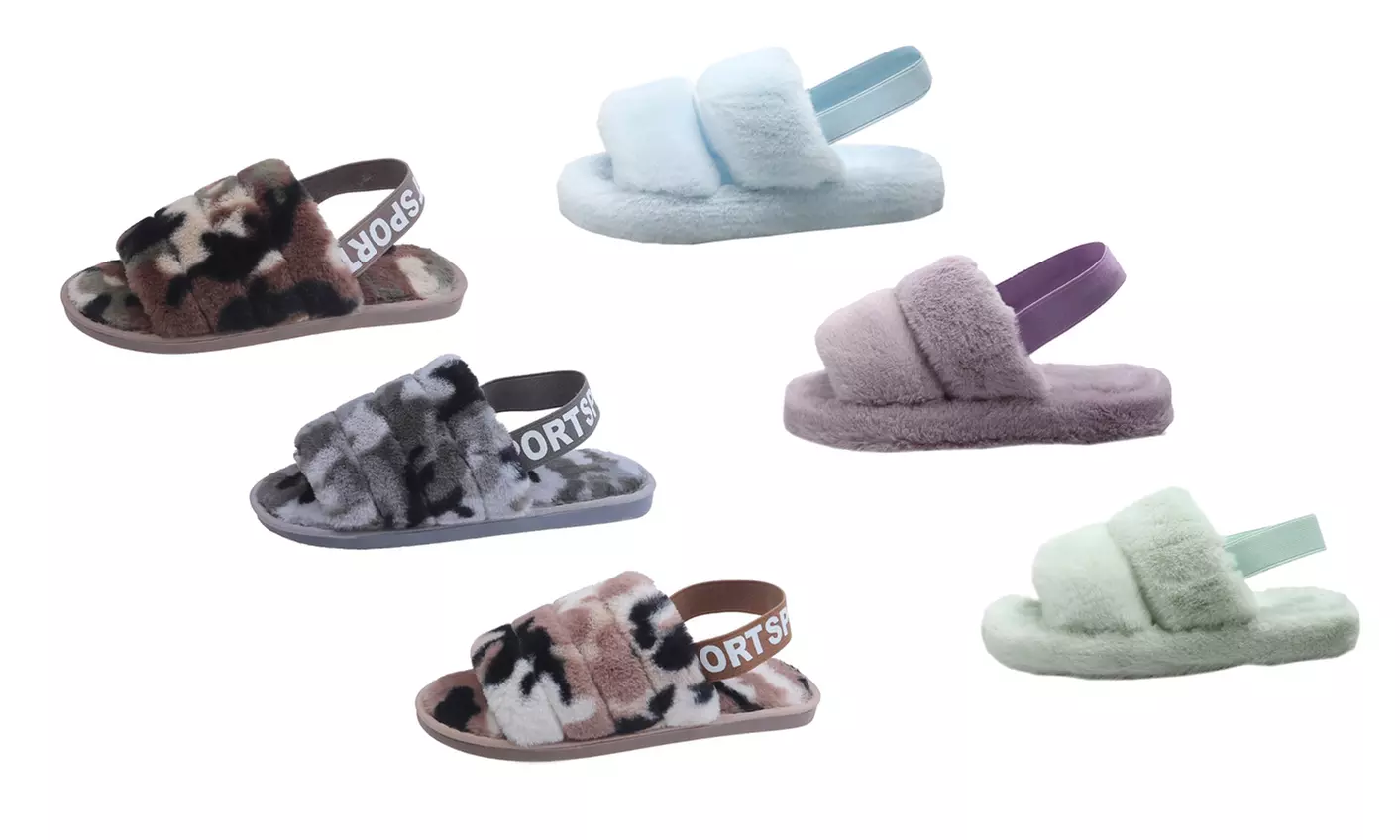 Haute Edition Women's House Slippers with Elastic Strap - Primary Image