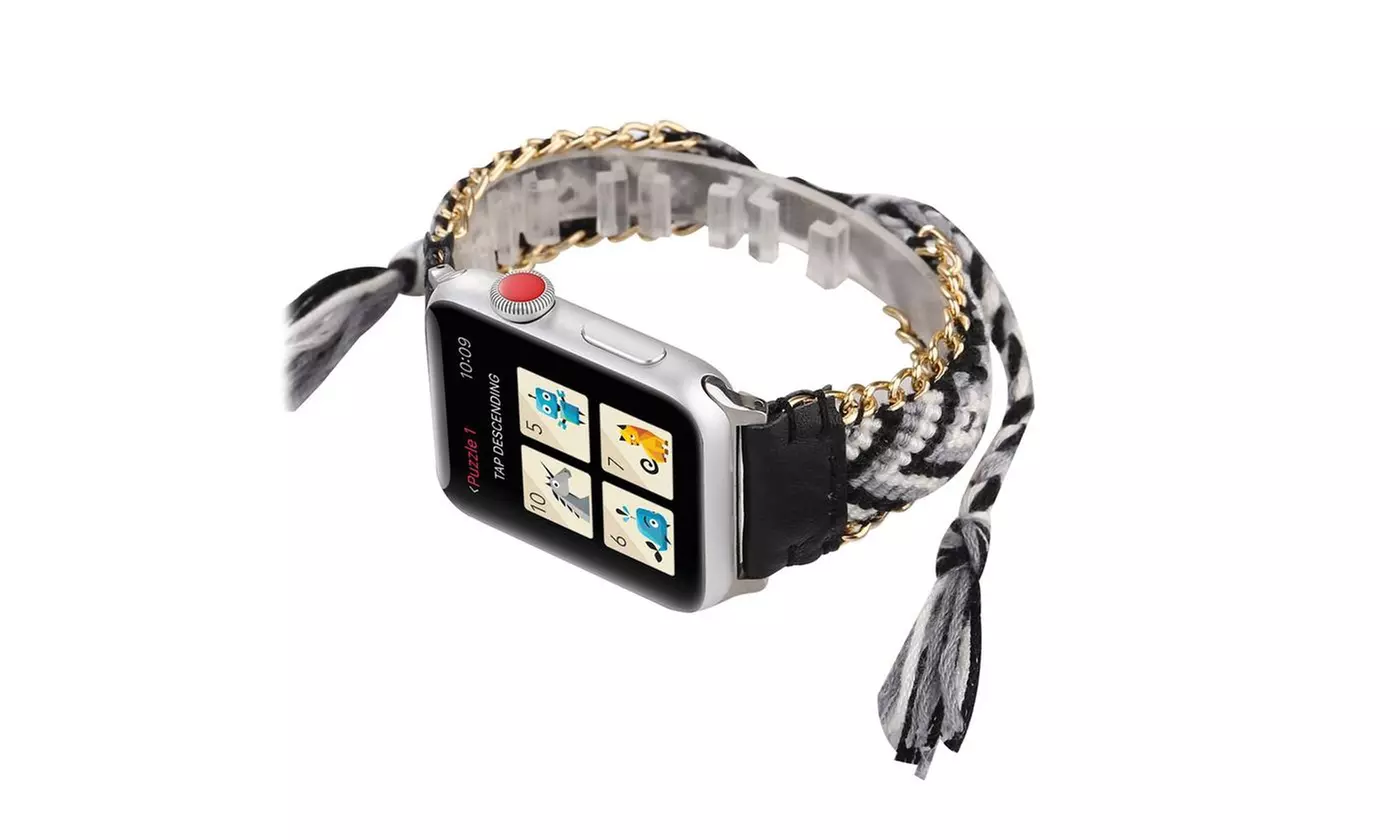 Braided Pattern Styled Watch Band for Apple Watch - 6 Styles