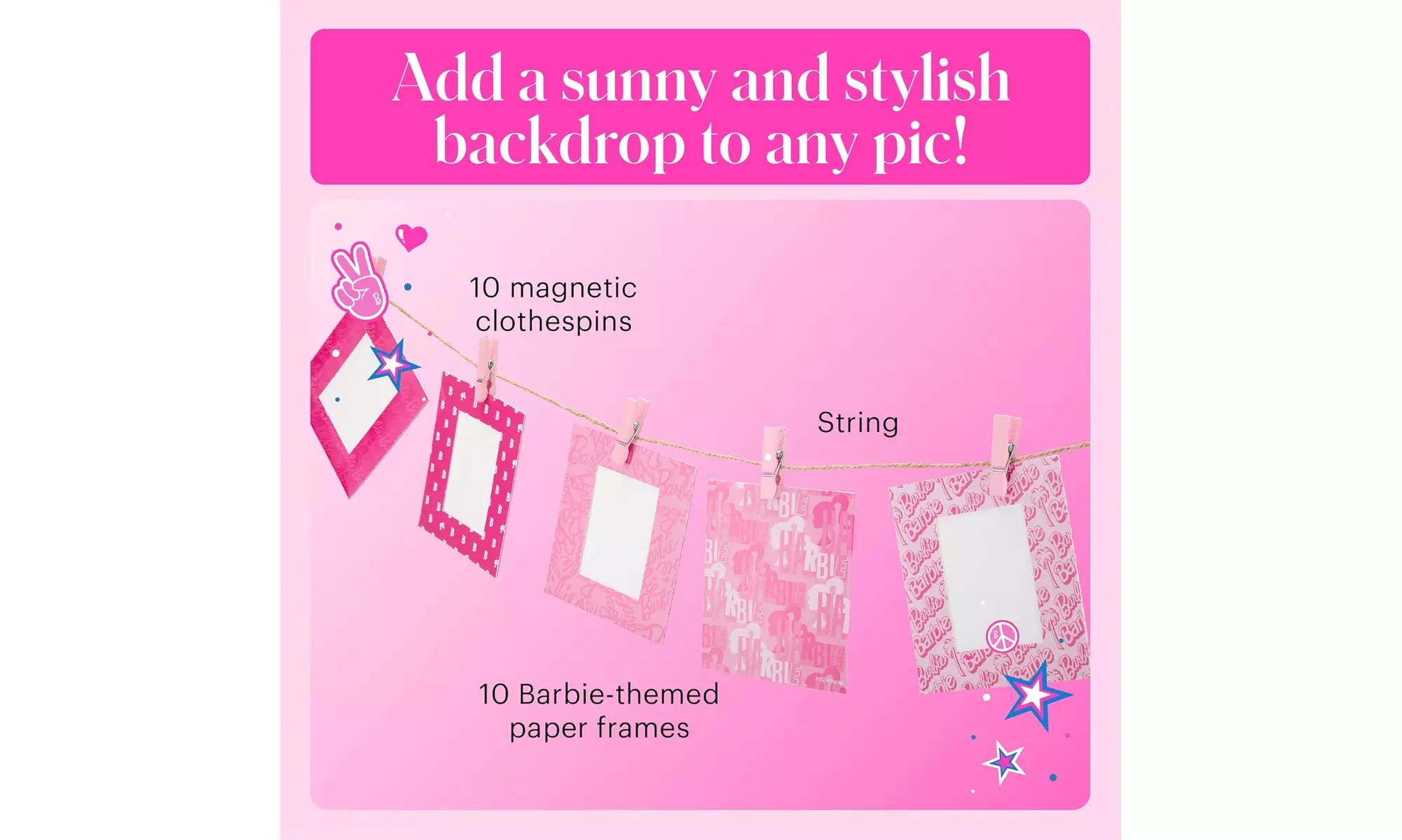 Barbie x Kodak Colorful & Decorative Barbie-Themed Paper Frames