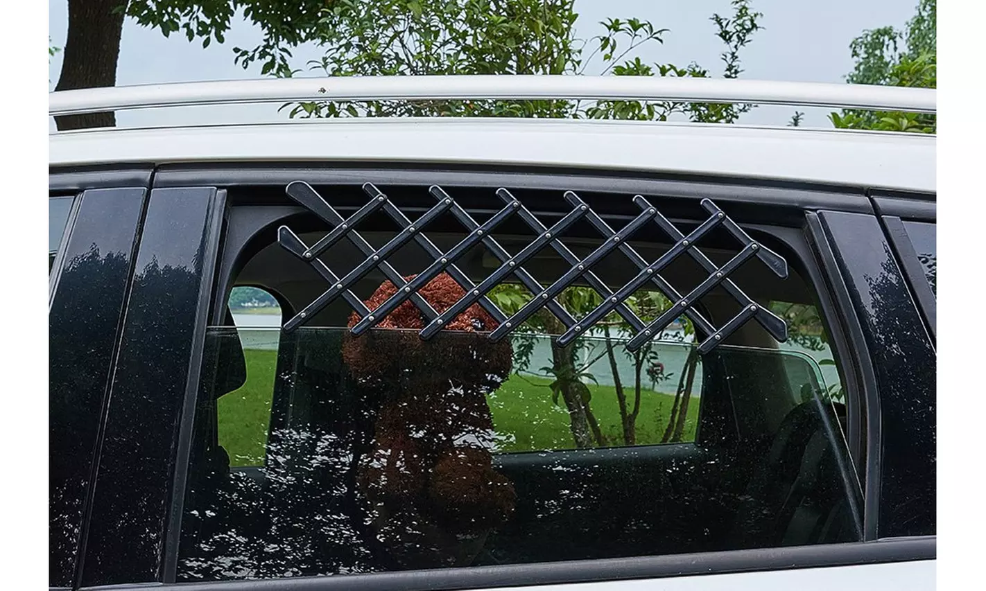 Pet Dog Expandable Car Window Gate Vent//Universal Window Ventilation Safe Guard - Primary Image