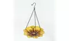 Glass Yellow Flower Bowl Hanging Bird Feeder