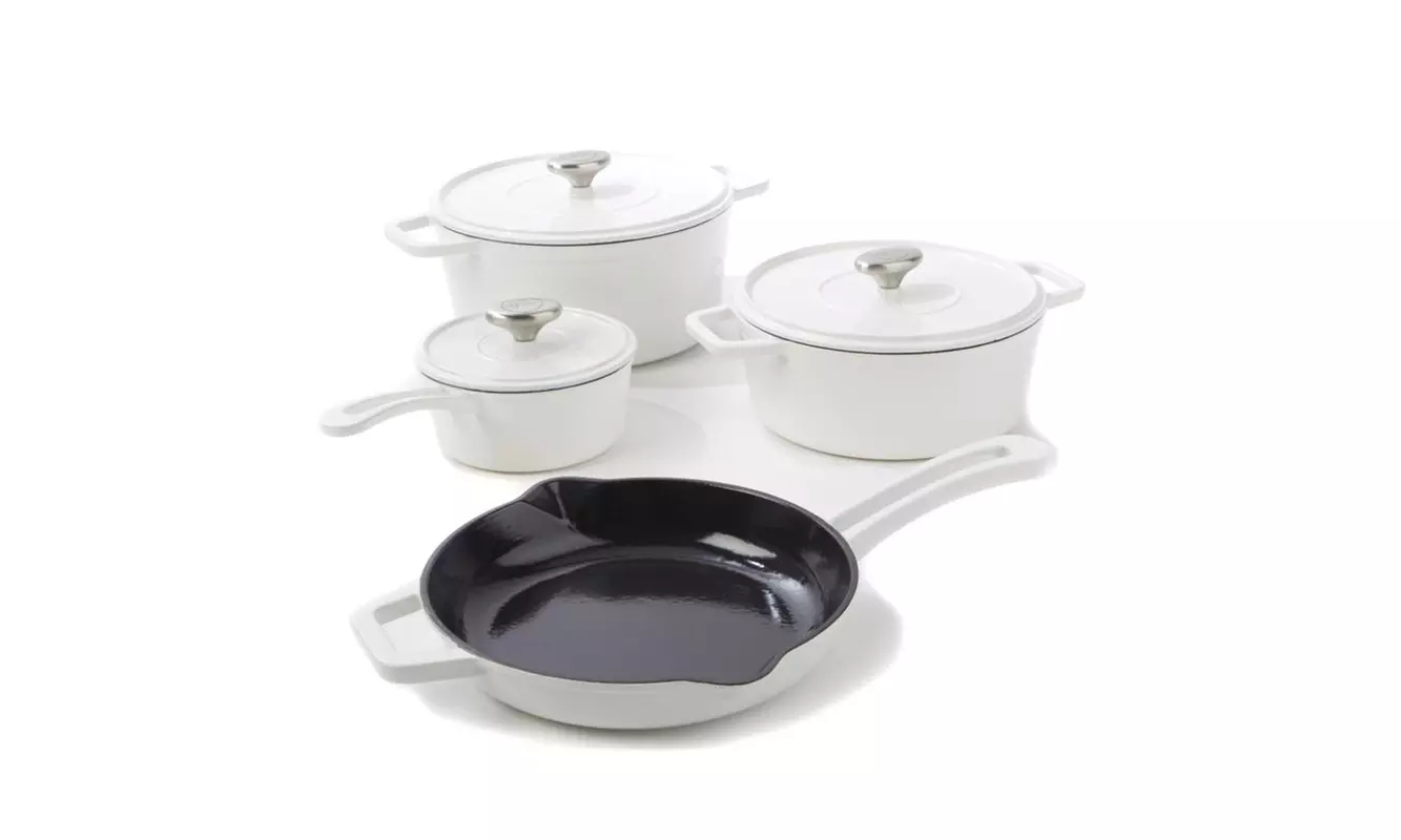 Michael Symon Home 7-piece Enameled Cast Iron Cookware Set Model 614-610 - Second Medium