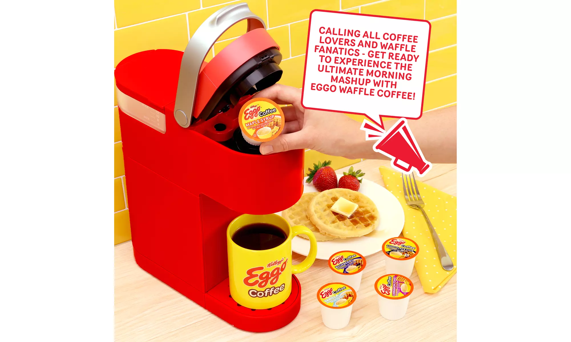 Eggo Beverages Waffle Flavored Coffee Pods for Keurig , Fair Trade, 40 Count