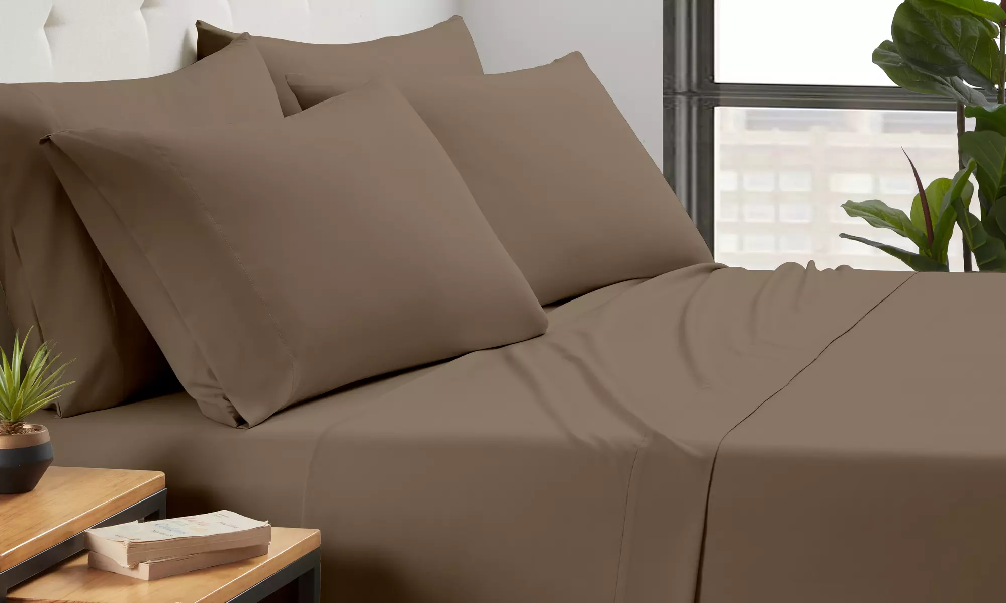 Kathy Ireland Bamboo Cooling 6 Piece Sheet Set with Deep Pockets 
