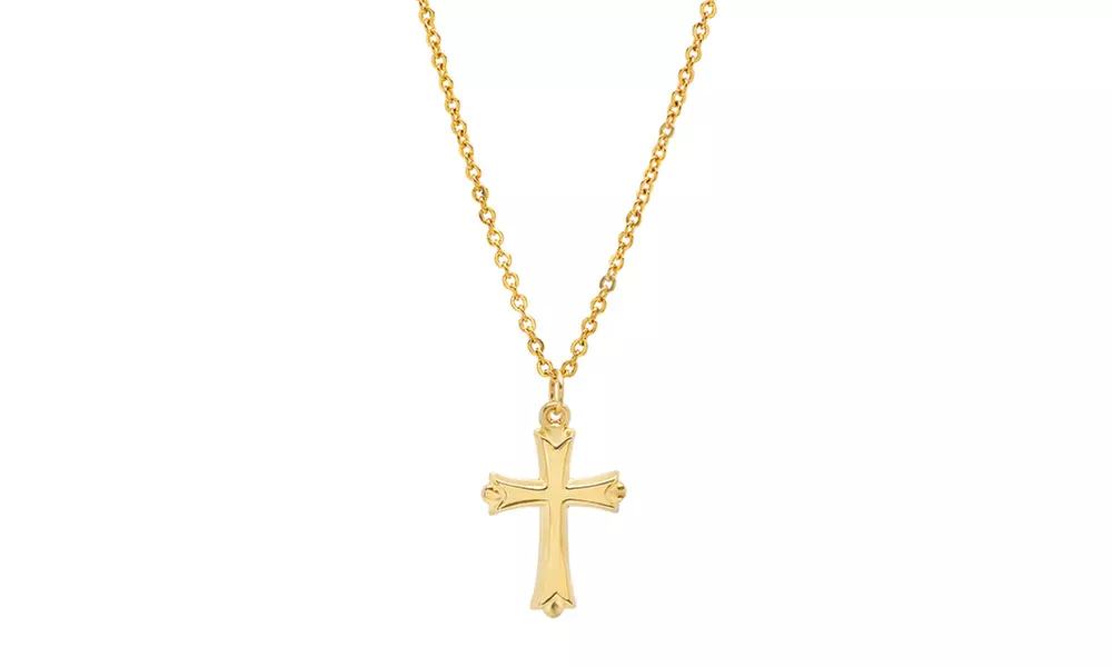 10K Solid Gold Cross Pendant by Moricci - Primary Image