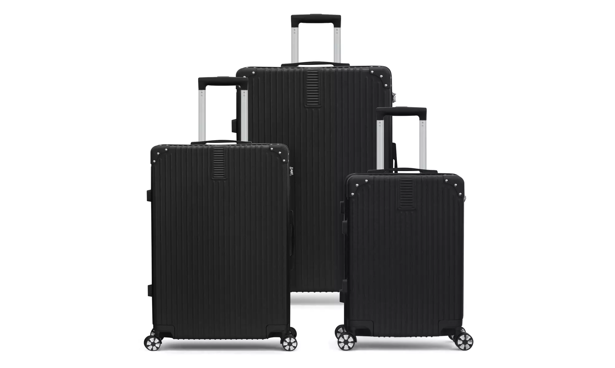 Dual Spinner 3 or 5 Piece Hardside Luggage Set, Checked & Carryon Suitcases
