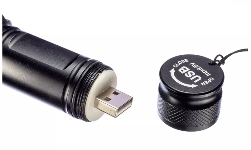 Mini Rechargeable USB Direct Charge Flashlight (300 Lumen/10 Watt) - Second Medium