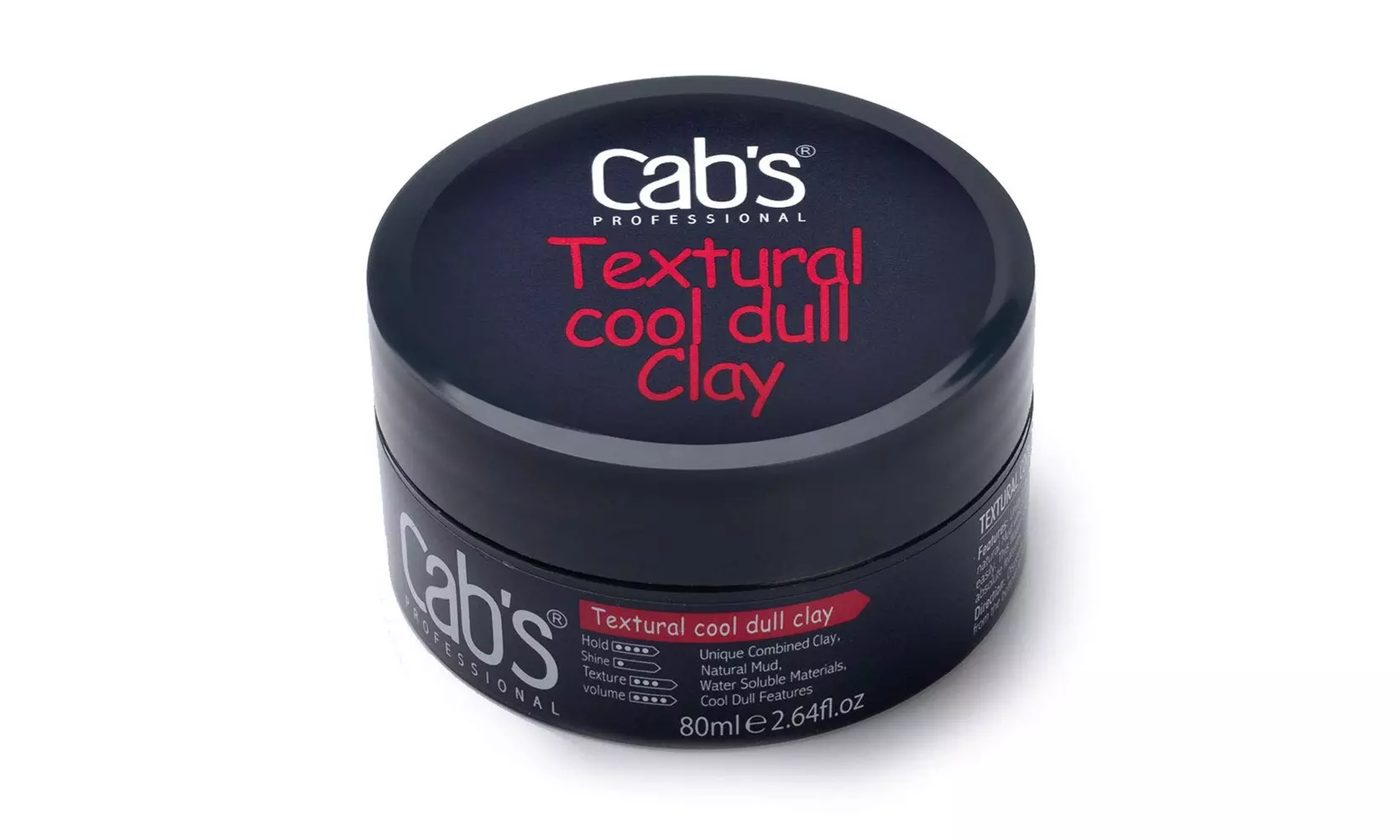 Cab's Textural Cool Dull Hair Clay for Men with Matte Finish Molding - Primary Image