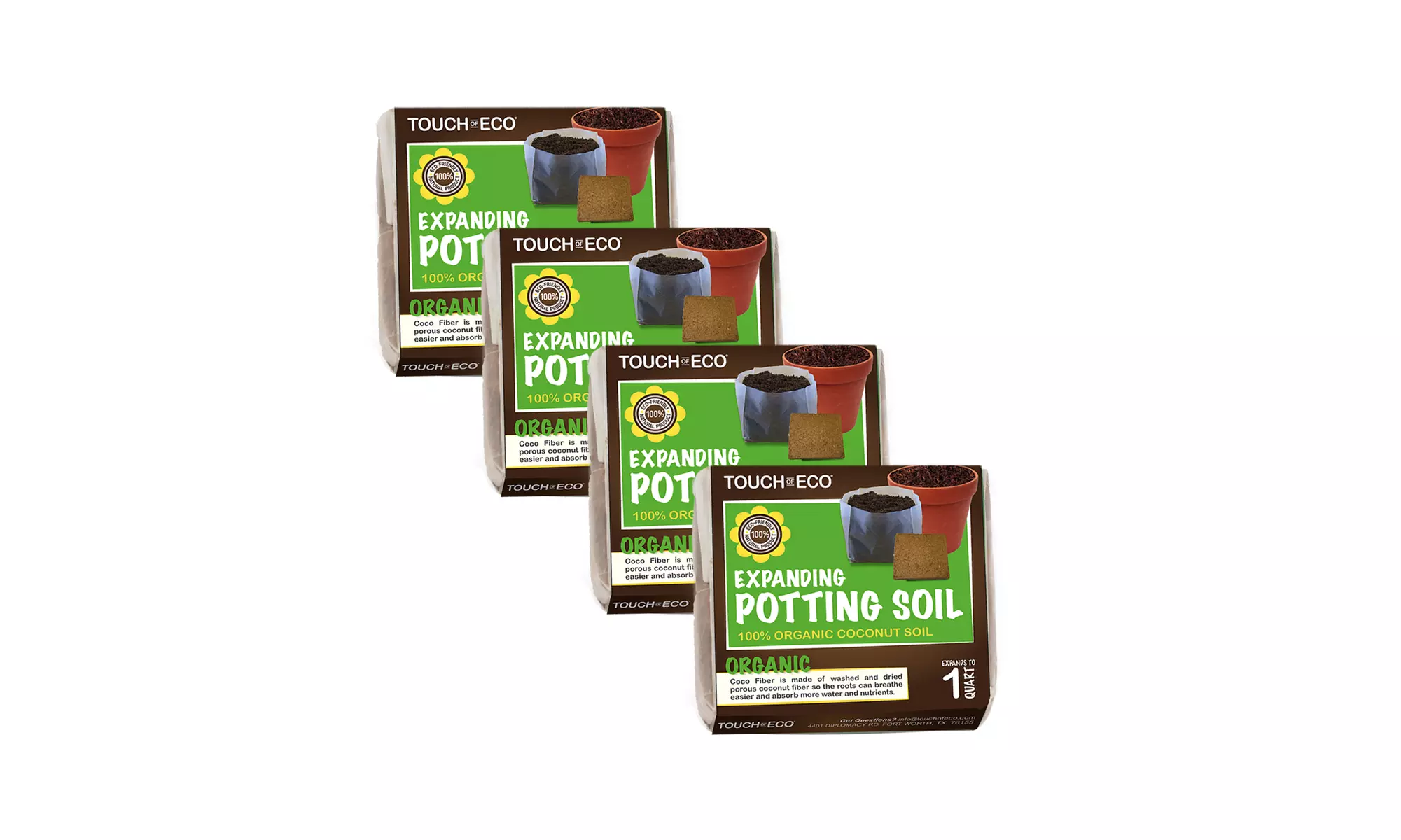 Natural & Organic Coco Fiber Expanding Soil for Planting (2, 4 or 6 Pack)