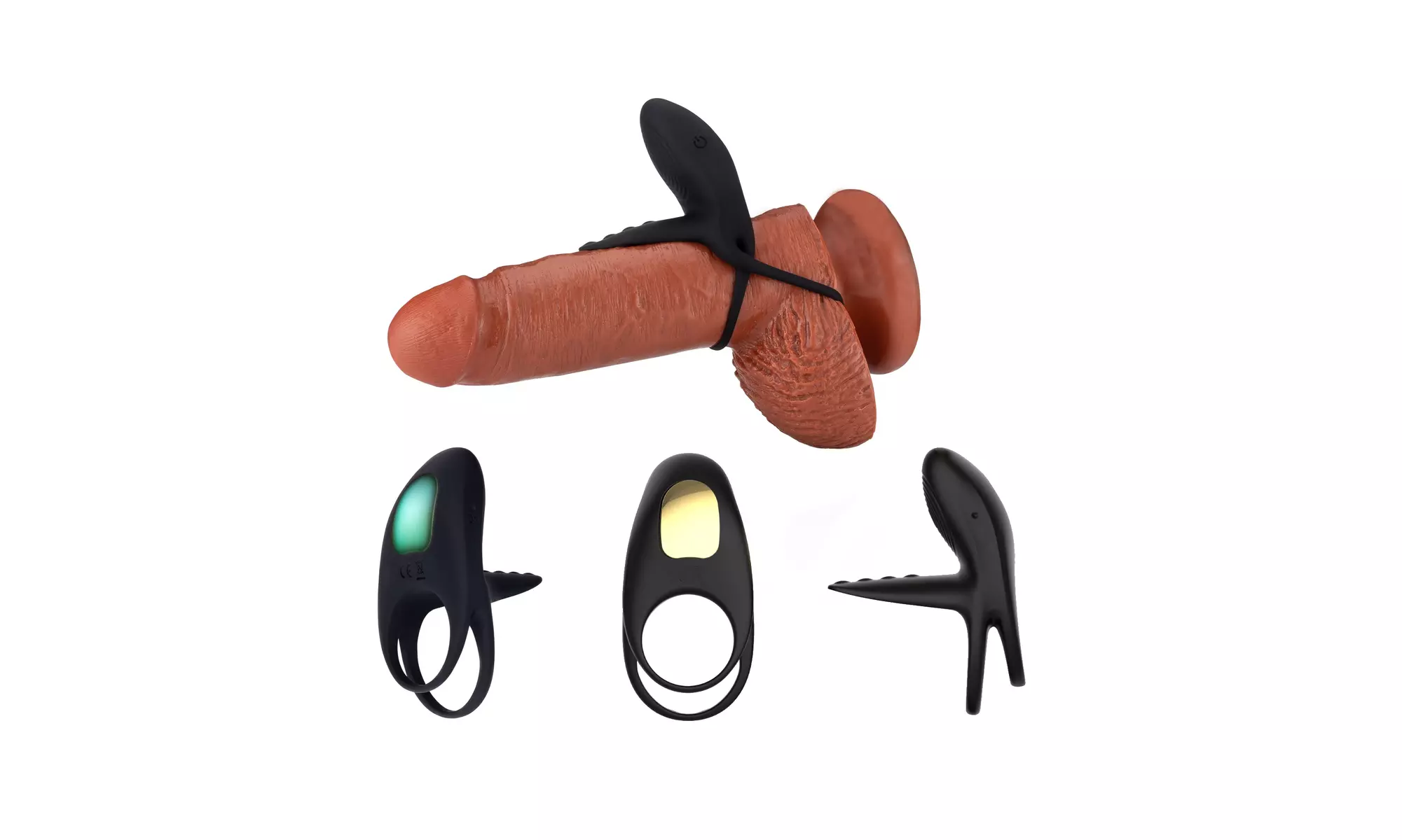 Naughty Nights "Bullseye!" Multiple Stimulation Rechargeable C-Ring - Primary Image