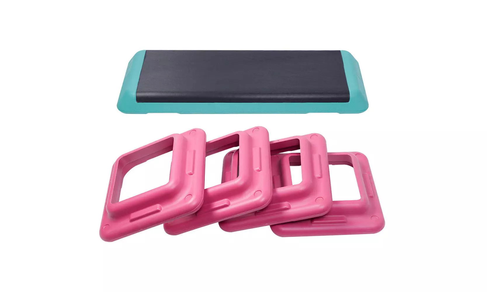 Adjustable Aerobic Exercise Stepper, Portable Fitness Board Platform with Risers - Primary Image