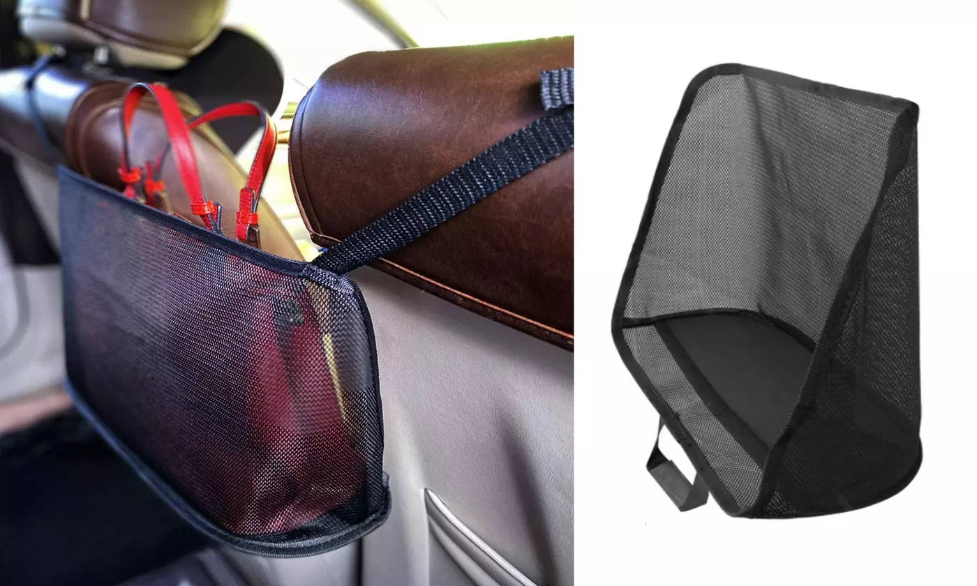 Car Net Pocket Handbag Holder Organizer Seat Side Storage Mesh Net Bag - Primary Image