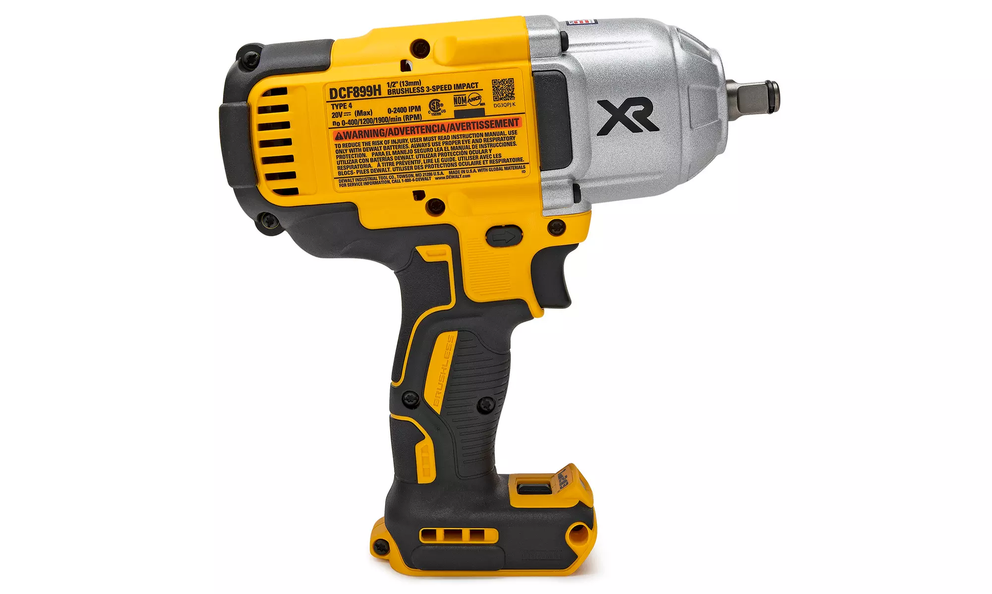 Dewalt 20V MAX XR Brushless 1/2-In Impact Wrench with Hog Ring Anvil (Tool Only) - Second Medium