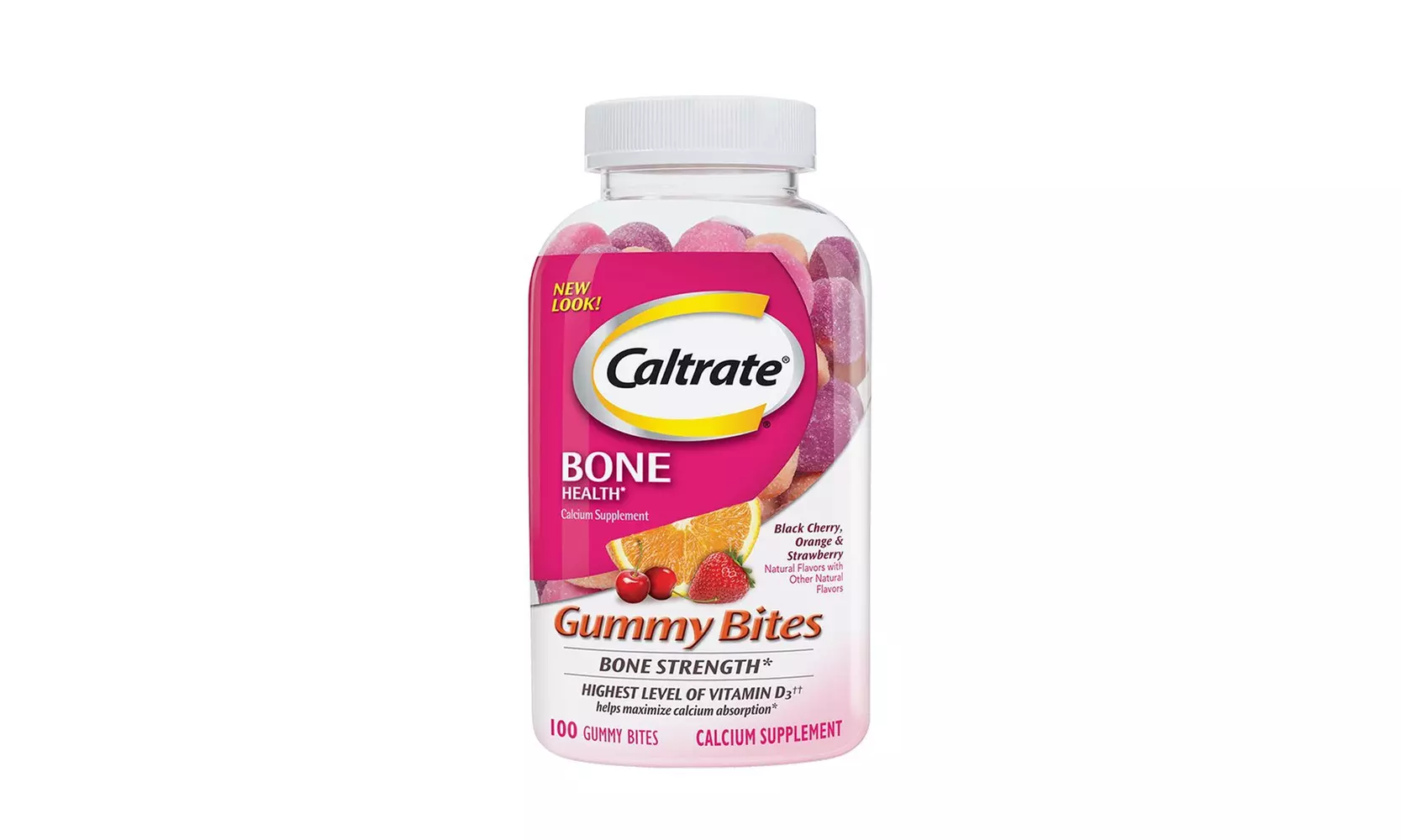Caltrate Gummy Bites (100 Count) Calcium and Vitamin D3 Supplement, 500 mg - Second Medium