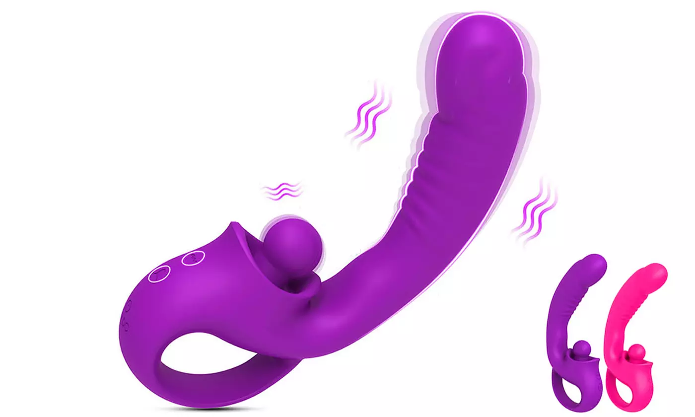 Rechargeable Clit Sucking G-spot Dildo Thrusting Rabbit Vibrator Sex toys