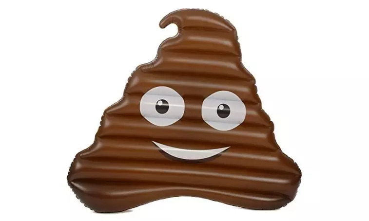 Huge Chocolate Pudding Emoji Pool Floatie 5'x5' - Primary Image