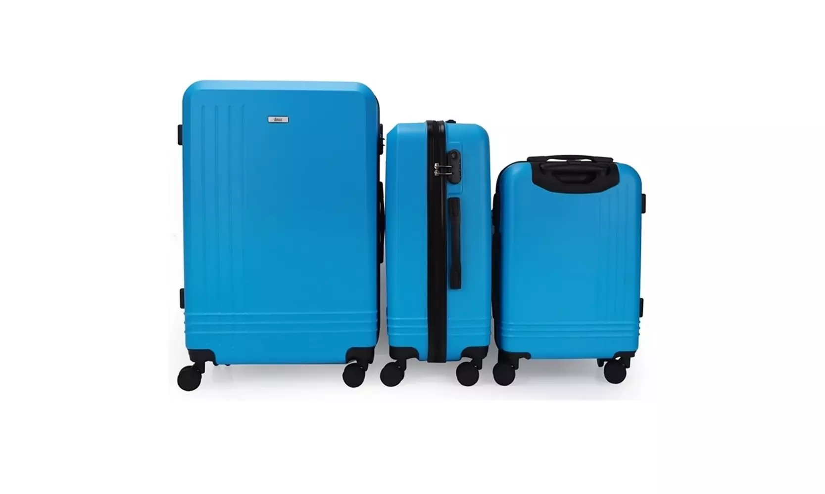 3-Piece Hardside Luggage Set with 360 Dual Spinner Wheels and Combo Lock