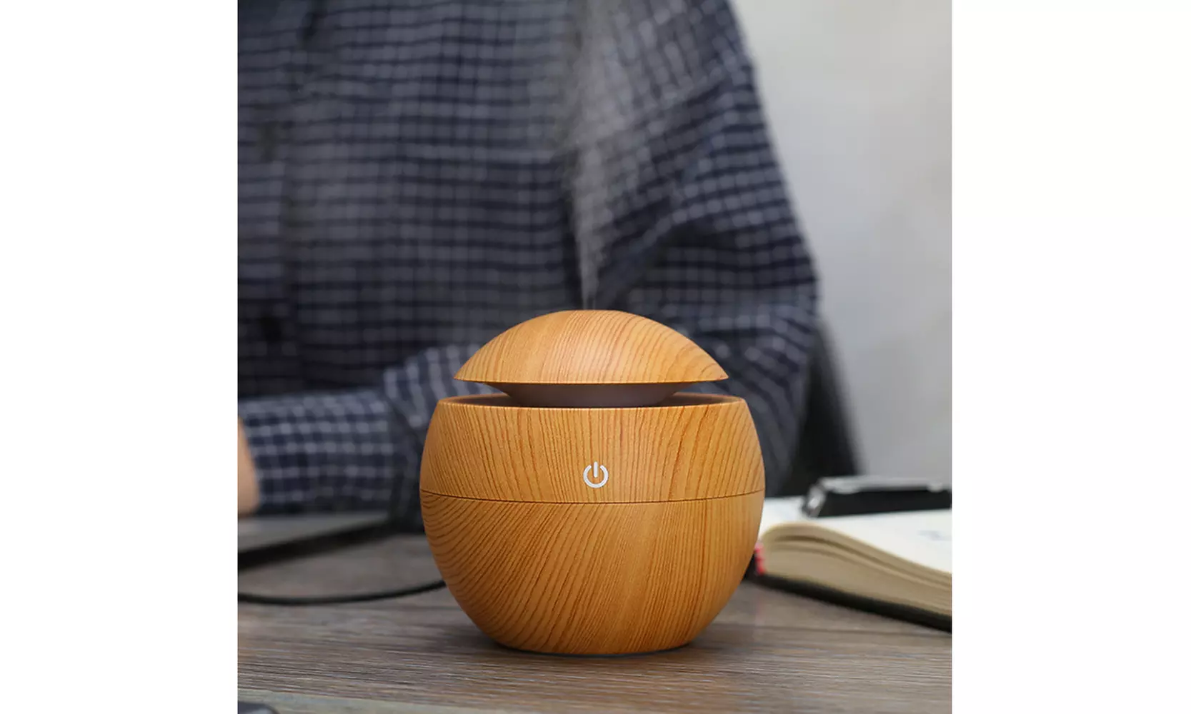 Air Aroma Humidifier Wood LED Grain Aromatherapy Mini Humidifier - Second Medium