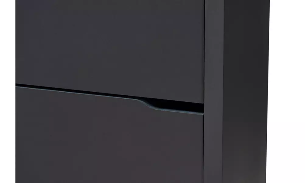 Simms Dark Grey Wooden Shoe Storage Cabinet - Primary Image