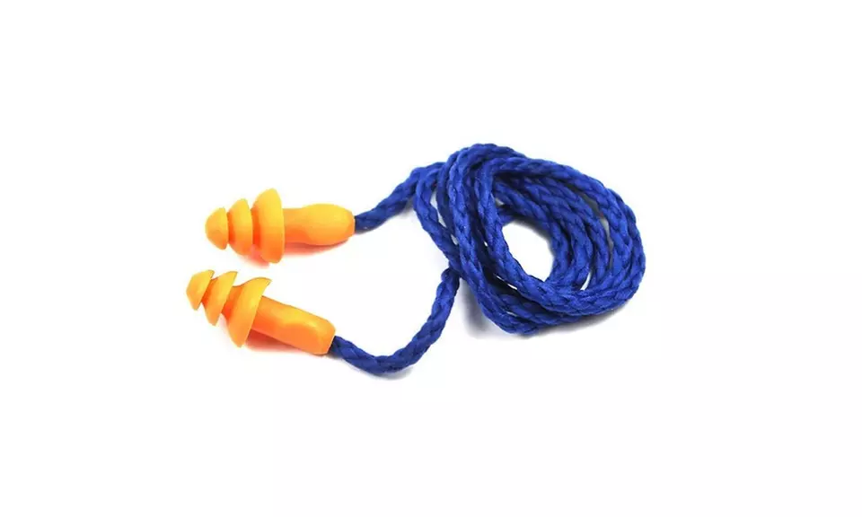 10Pcs Soft Silicone Corded Ear Plugs Reusable Hearing Protection Earplugs 29DB - Second Medium