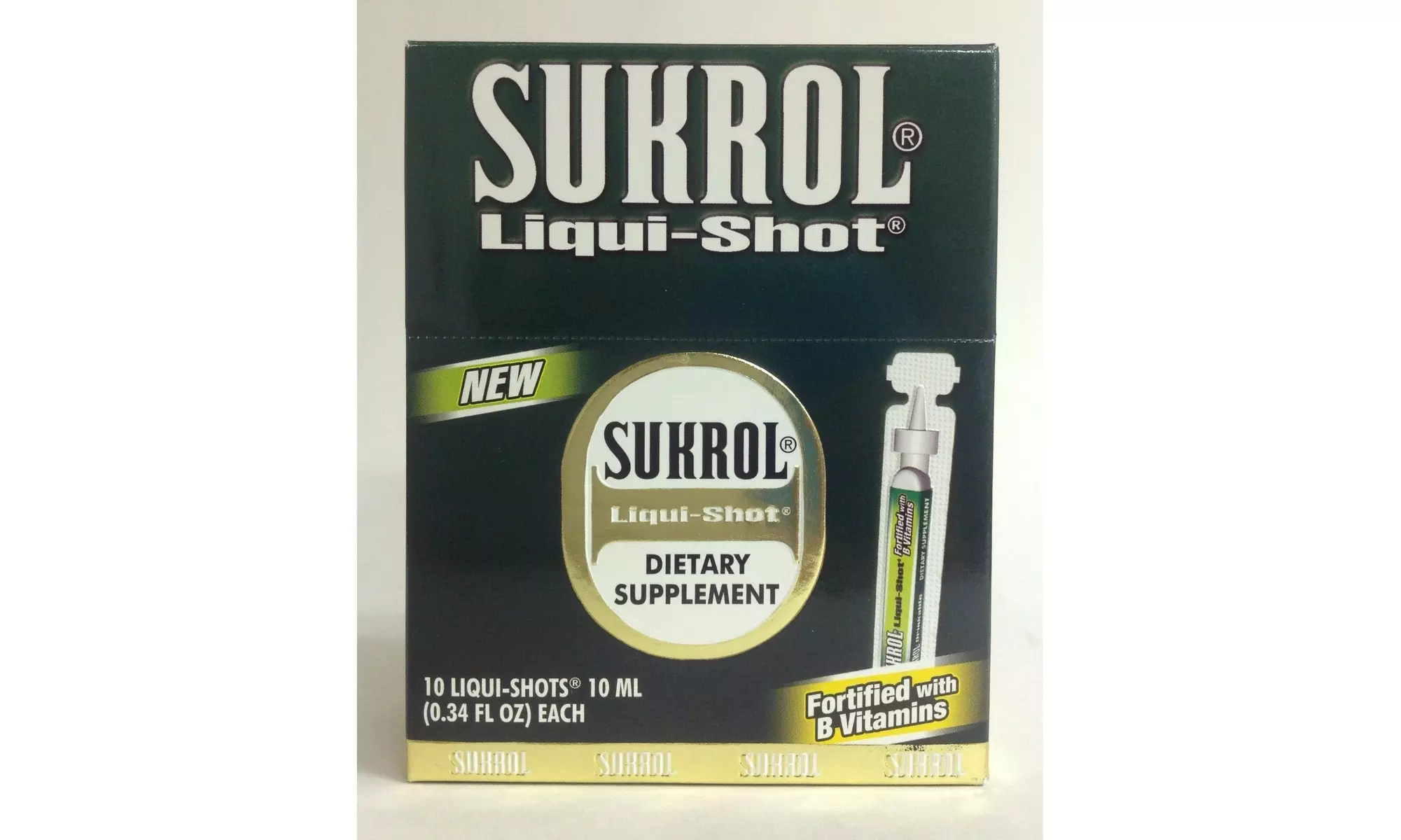 Pack of 1 New Sukrol Liquid Shot Dietary Supplement 10 units - Primary Image