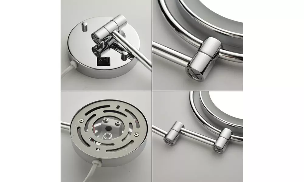 LED Wall Mount Two-Sided Magnifying Makeup Vanity Mirror