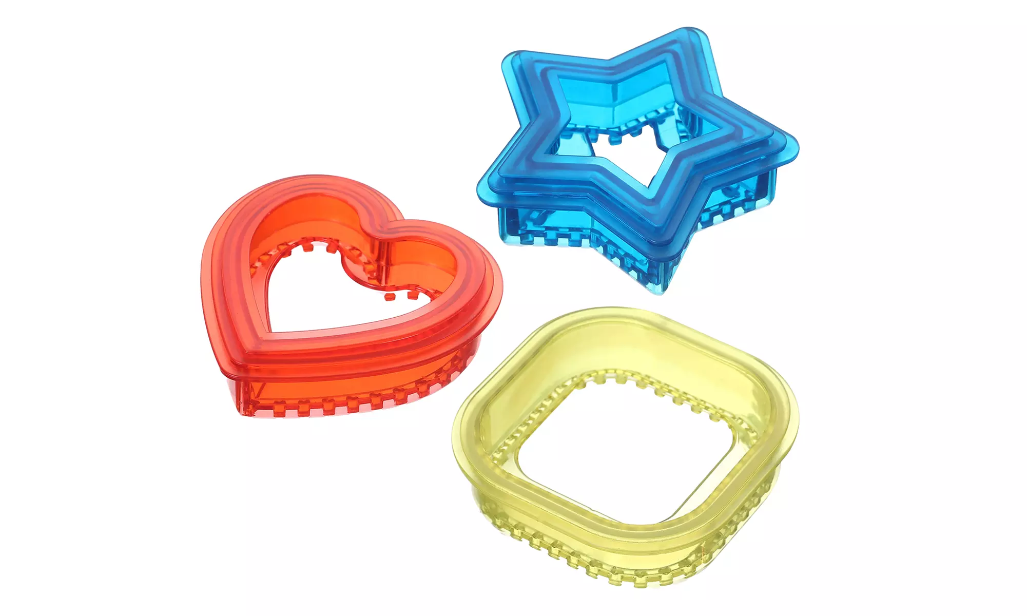 3 Set Sandwich Cutter and Sealer Bread Decruster Press Mold for Kids DIY Lunch - Second Medium