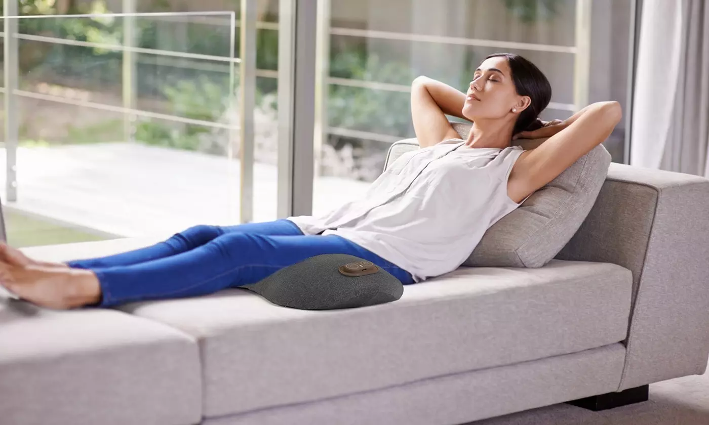 Massage Heated Neck & Lumbar Support Pillow Set