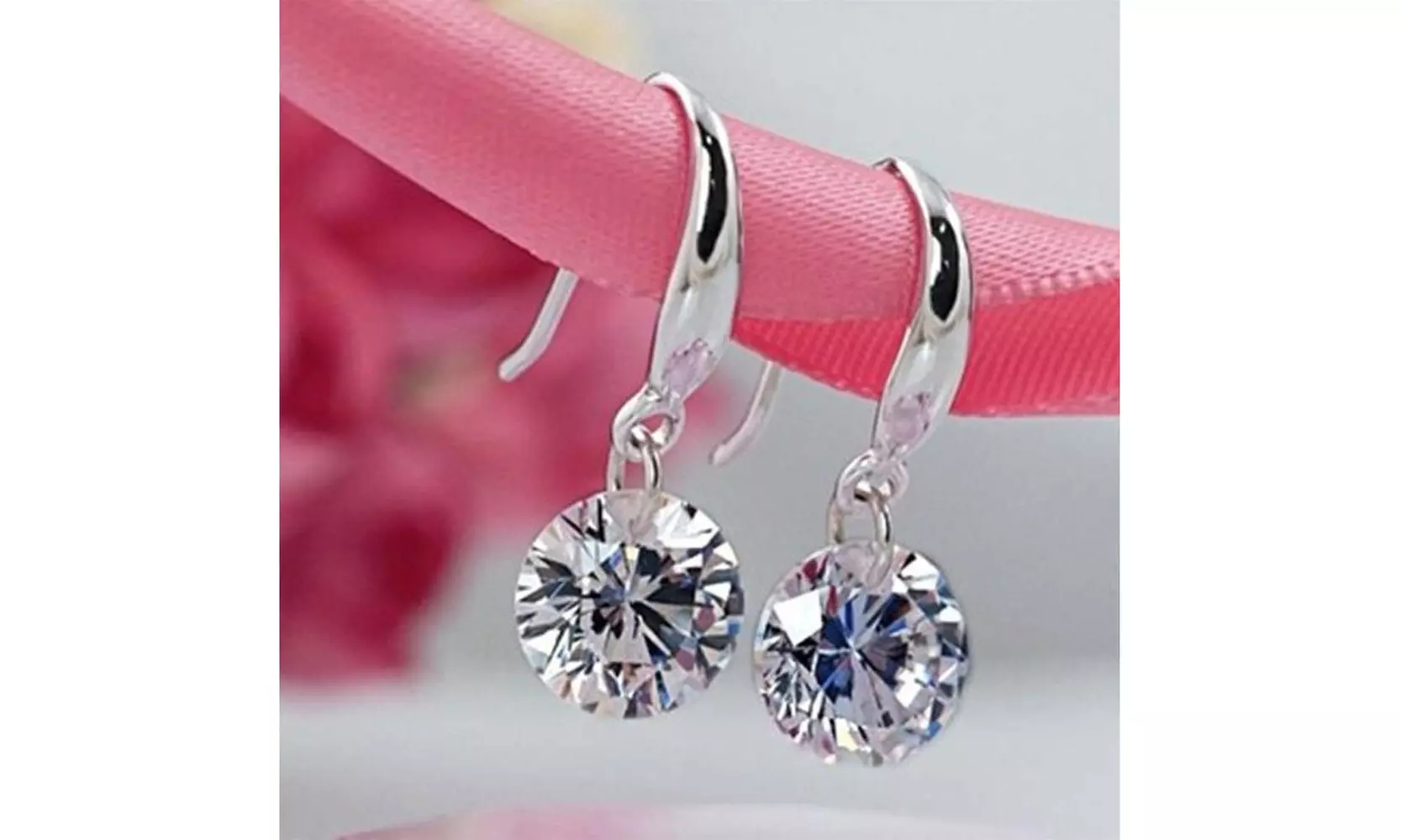 Sterling Silver 4.00 CTTW Drop Earring W Crystals From Swarovski