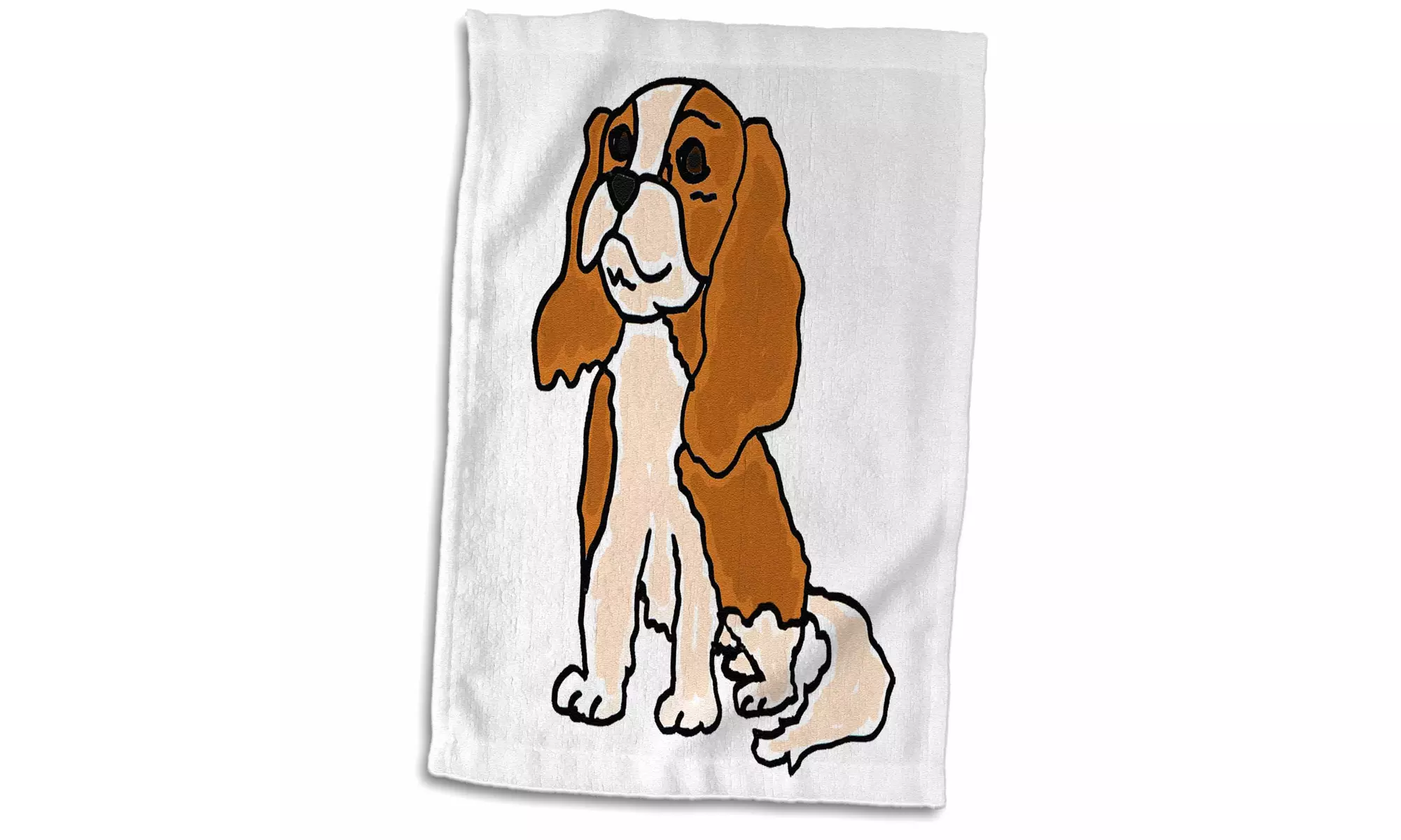  Towel - Cute Cavalier King Charles Spaniel Puppy Dog Art - 15 by 22-inches  - Primary Image